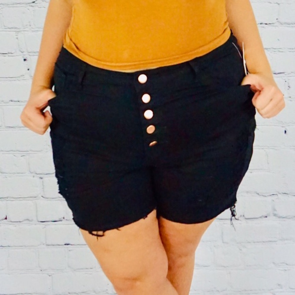 Black high waisted shorts